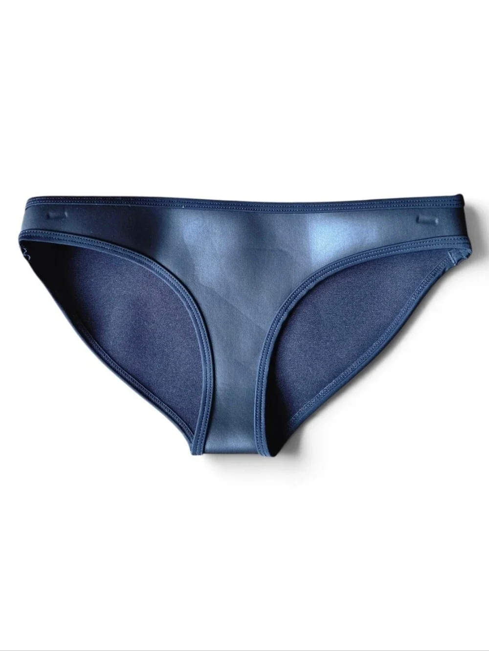 TRIANGL Black Neoprene Bikini Bottoms Size Small Minimal Swimwear